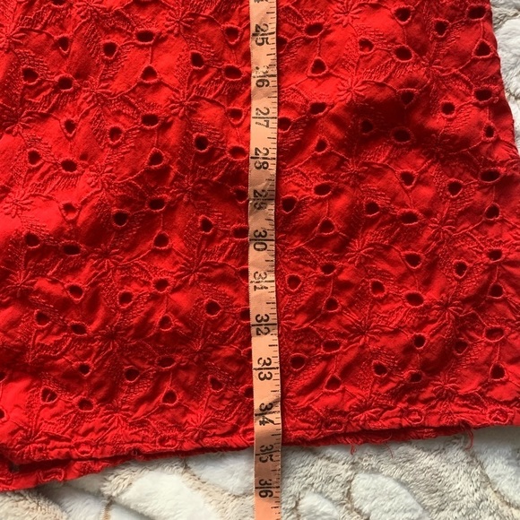 Stitch Fix Market & Spruce Brea Red Eyelet Dress Size Small - Picture 8 of 10